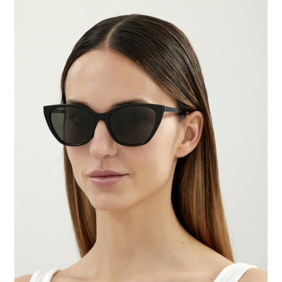 NWT Yves Saint Laurent SLM69-004-56 Black Sunglasses - Picture 1 of 4